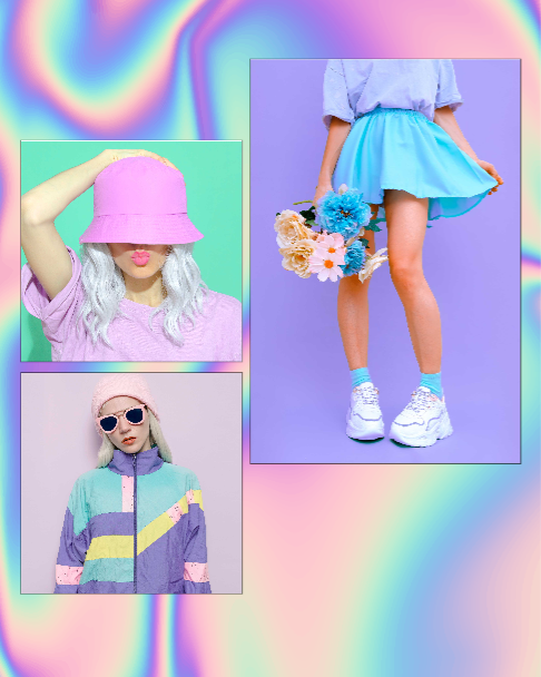 Vibrant Pastel Fashion Social Media Post