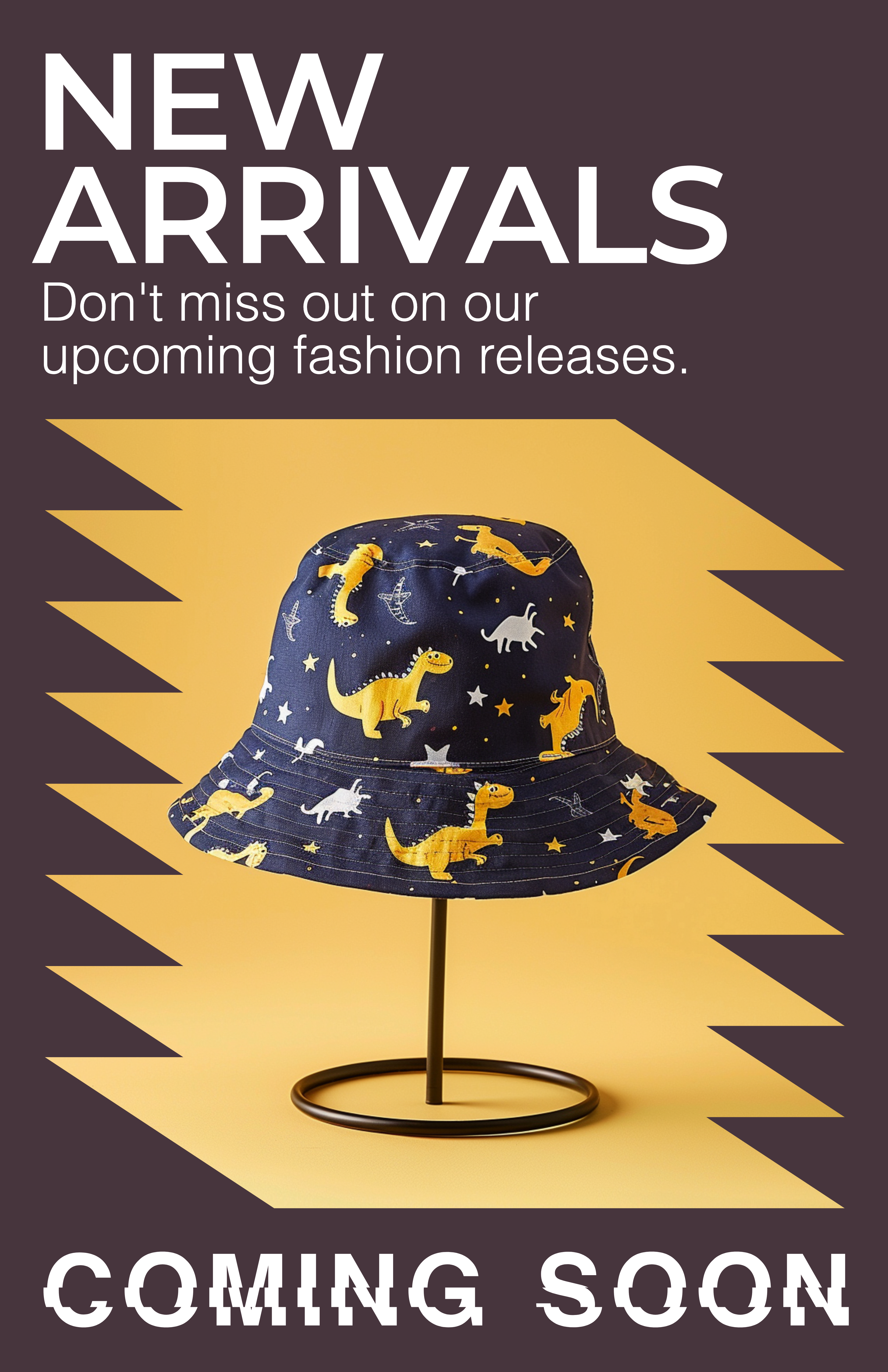 Template Exciting New Fashion Poster in Yellow