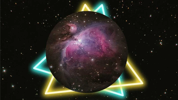 Template Galactic Charm Cosmic Poster Design