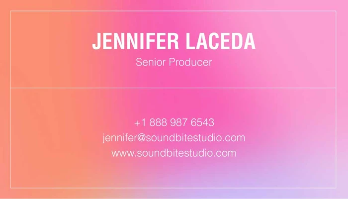 Template Coral Pink Professional Business Card Template