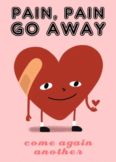 Template Cheerful Pink Heart Health Awareness Poster