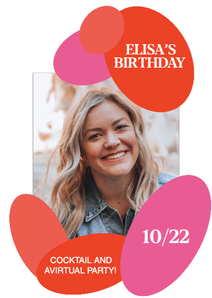 Template Coral and Pink Birthday Celebration Invitation Post