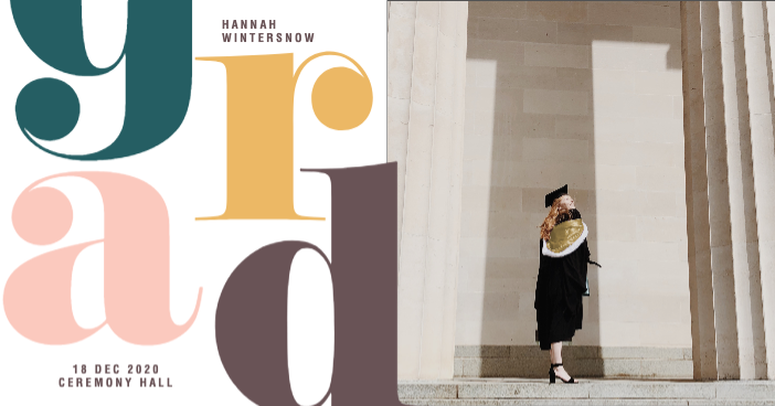 Template Elegant Graduation Announcement Poster Design