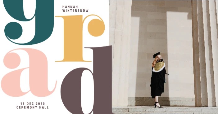 Template Elegant Graduation Announcement Poster Design