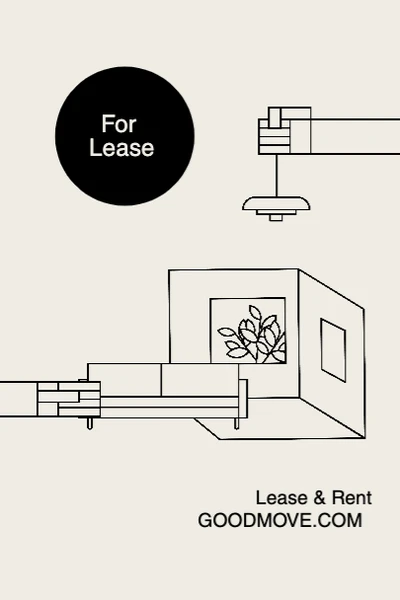 Template Stylish Monochrome Rental Property Ad