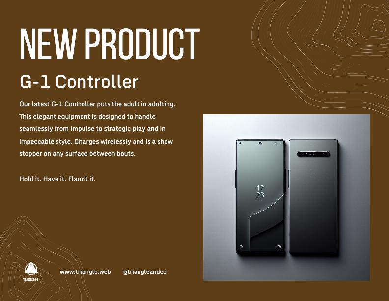 Sleek Black Gadget Ad for New Controller