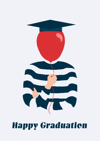 Template Graduation Celebration Red and Navy Poster