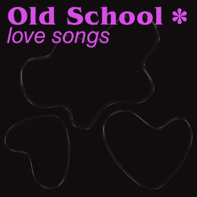 Classic Love Songs Playlist Black and Pink Poster