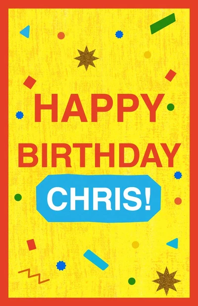 Template Vibrant Yellow Birthday Celebration Poster Design