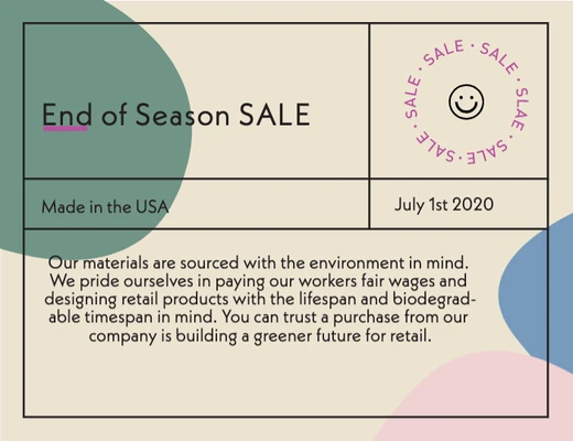 Template Eco-Friendly End of Season Sale Poster