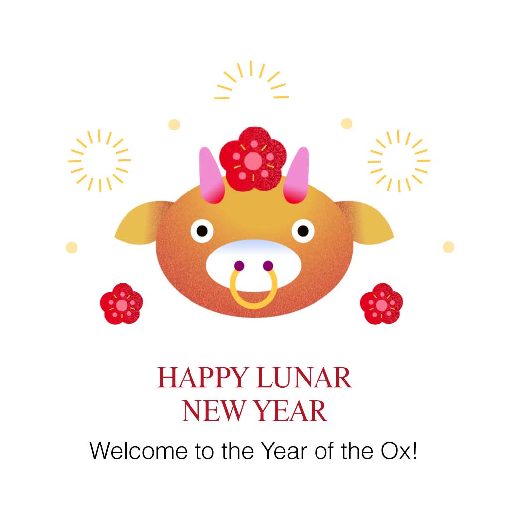 Cheerful Lunar New Year Ox Post Design