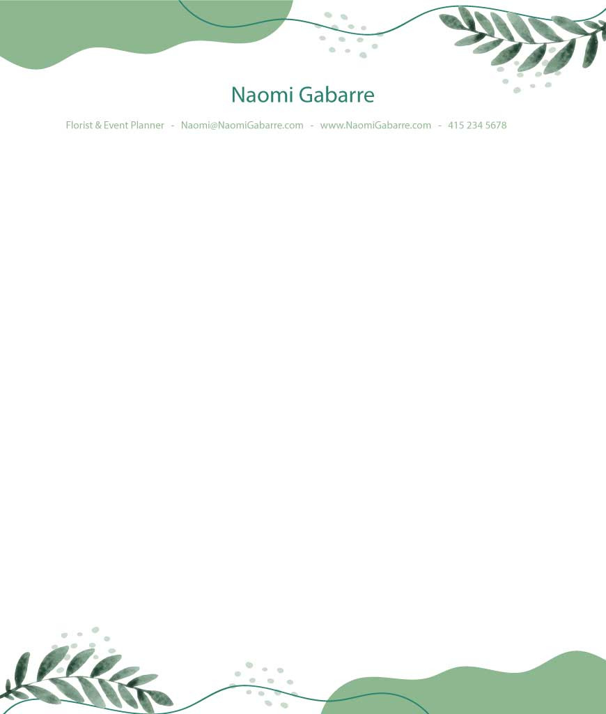 Template Elegant Green Floral Event Planner Post