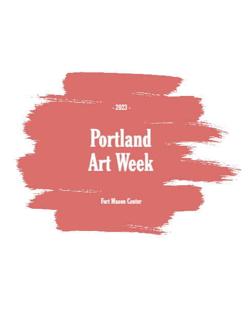 Portland Art Week Event Poster in Coral