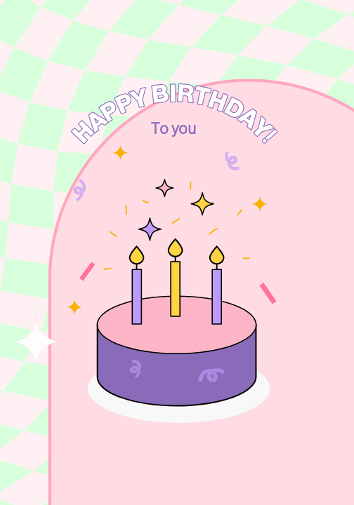 Charming Pink Birthday Celebration Post Template