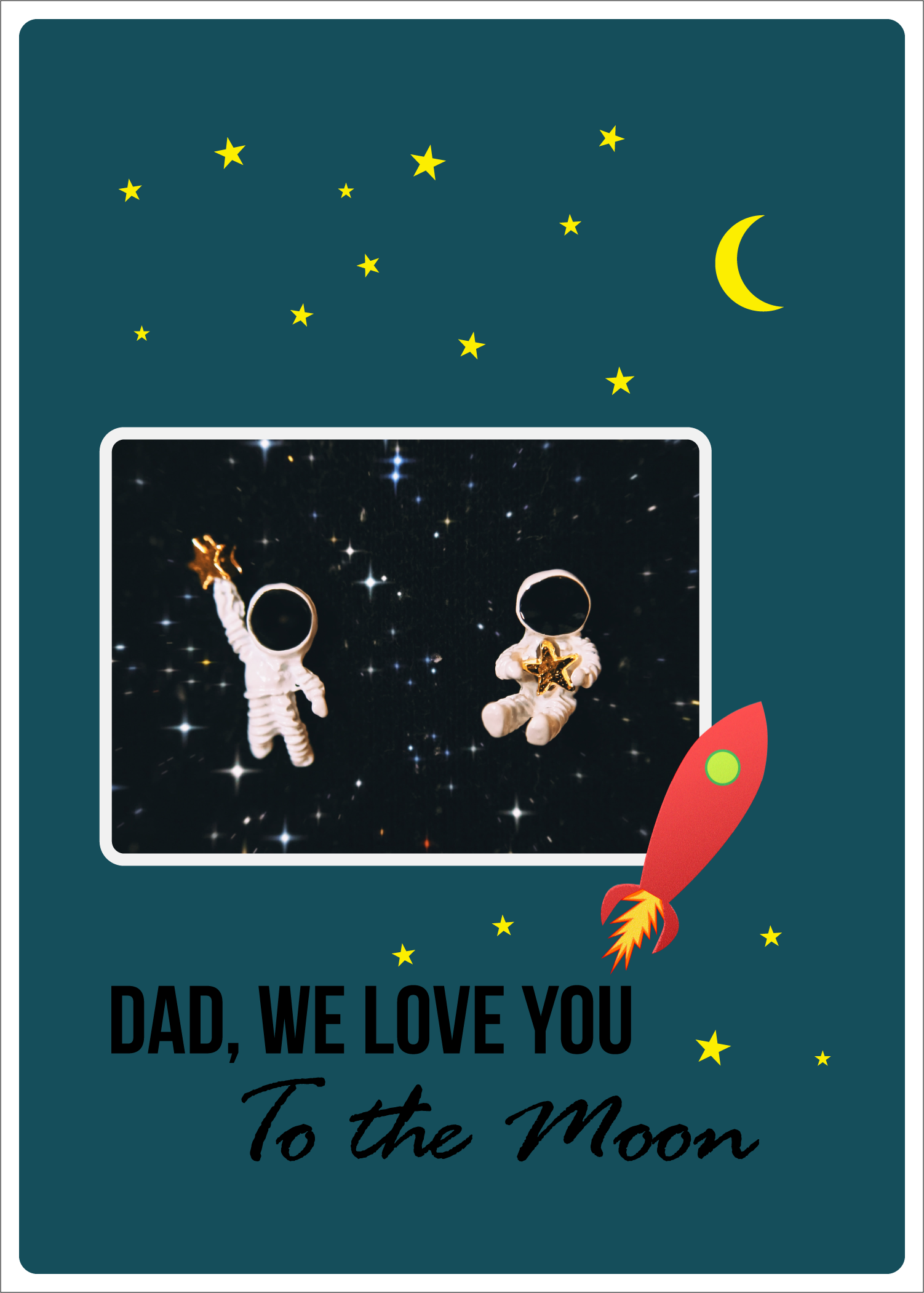 Celestial Navy Father's Day Poster Design