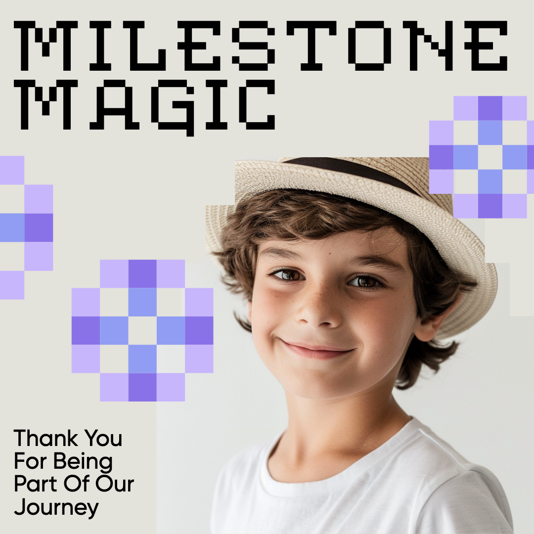 Celebratory Milestone Magic Instagram Post in Purple