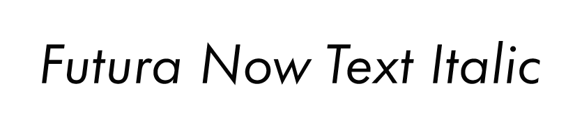 Futura Now Text Italic