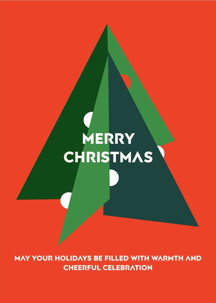 Vibrant Red Green Christmas Poster Design