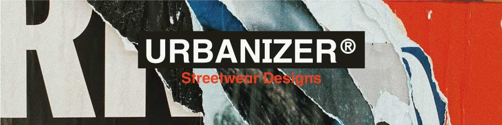 Bold Urban Streetwear Designs Poster in Red and Black