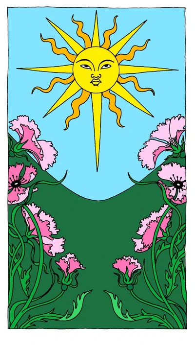 Template Sunny Blooms Poster with Vibrant Yellow and Pink