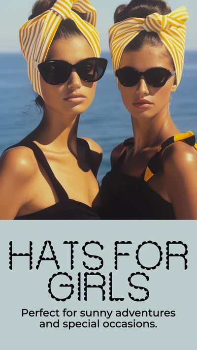 Chic Black and Yellow Instagram Story for Hat Lovers