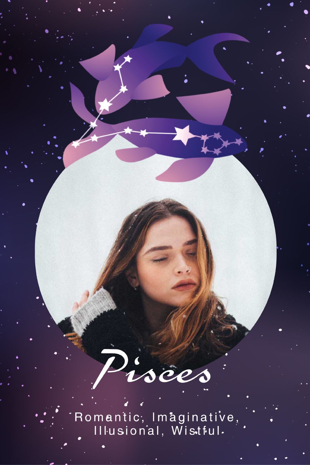 Dreamy Pisces Zodiac Social Media Post