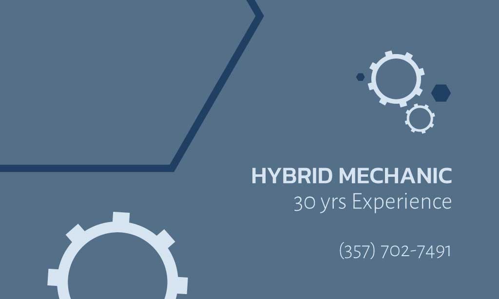 Sleek Gray Mechanic Contact Ad Template