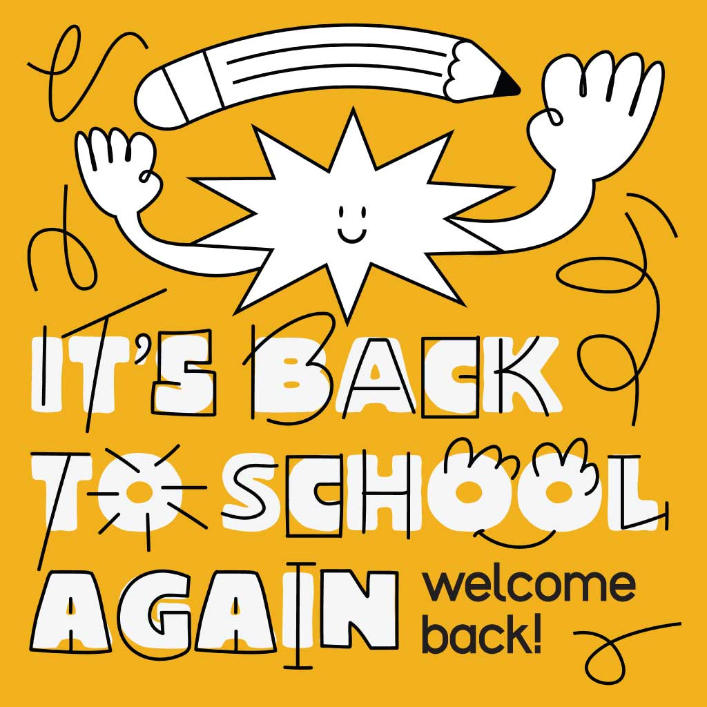 Vibrant Yellow Back to School Poster Design