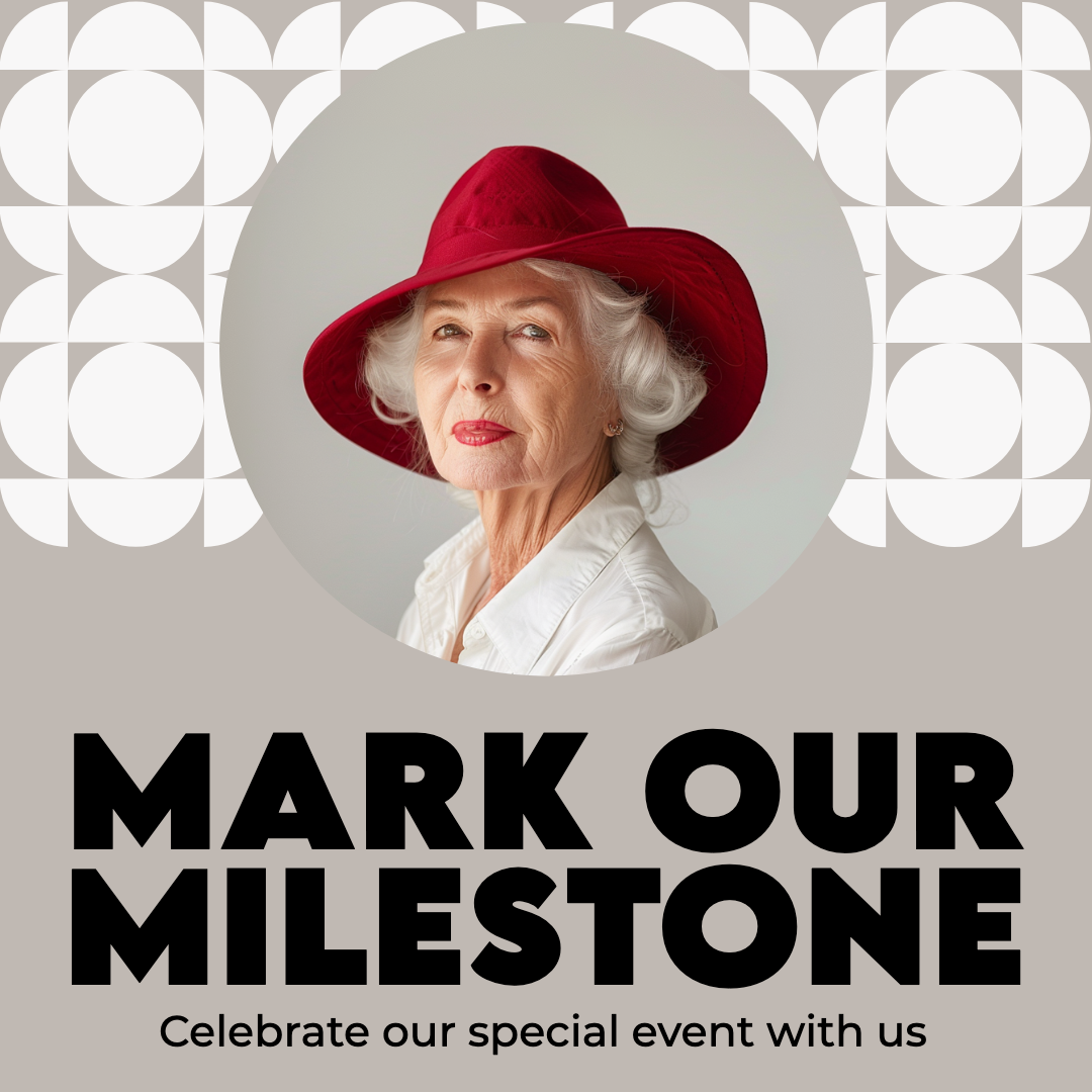 Template Celebrate Milestone Instagram Square Post in Red