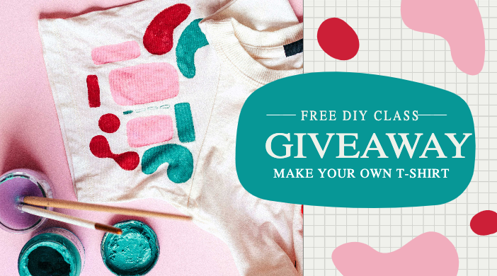 Creative Teal and Pink DIY Workshop Poster