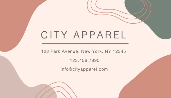 Elegant Coral Business Card Design Template