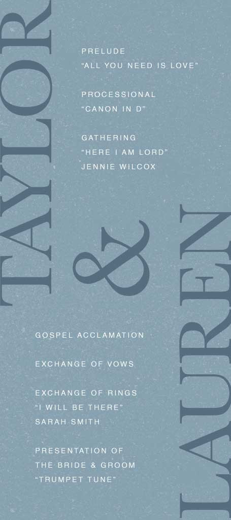 Template Elegant Gray Wedding Program Poster