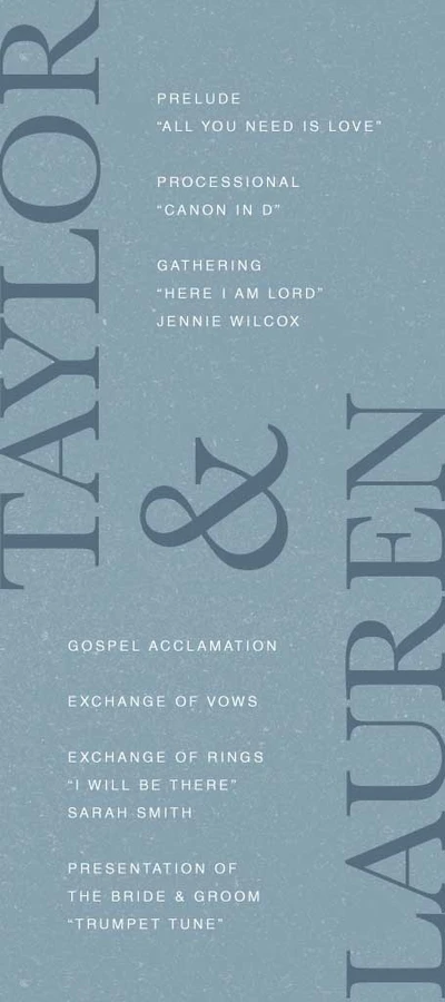 Template Elegant Gray Wedding Program Poster