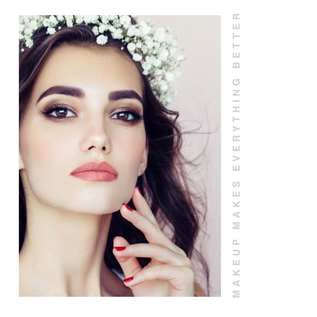 Template Elegant Beauty Makeup Ad Poster