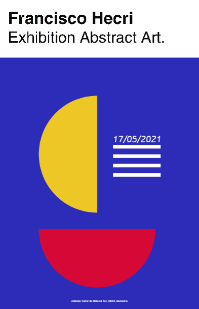 Blue and Yellow Modern Art Poster Design