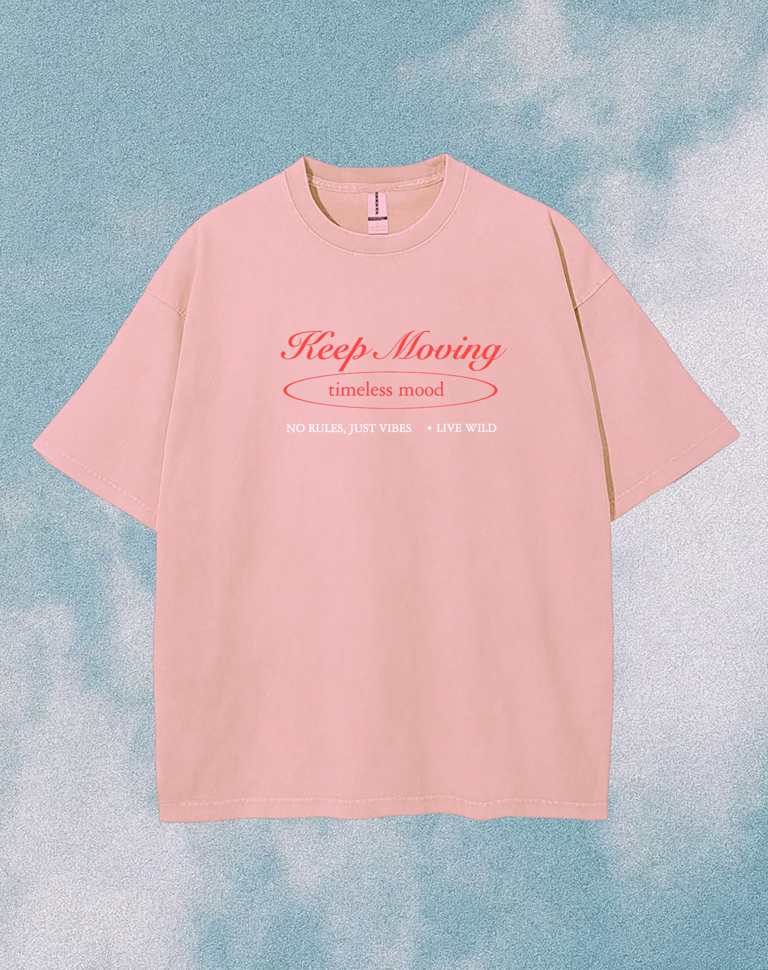 Template Keep Moving T-Shirt Design With Pink