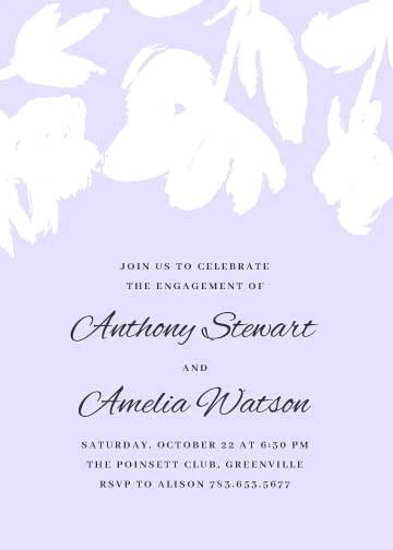 Elegant Lilac Engagement Invitation Poster