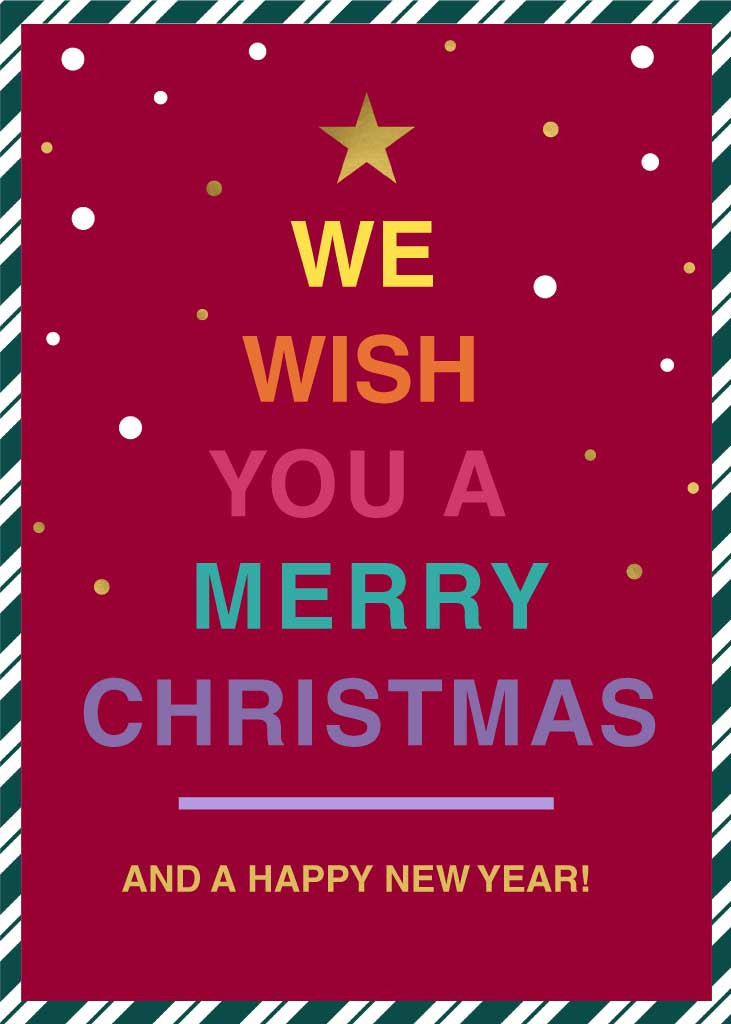 Template Joyful Red Christmas Greeting Poster Design