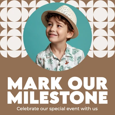 Template Celebrate Together Instagram Square Milestone Post