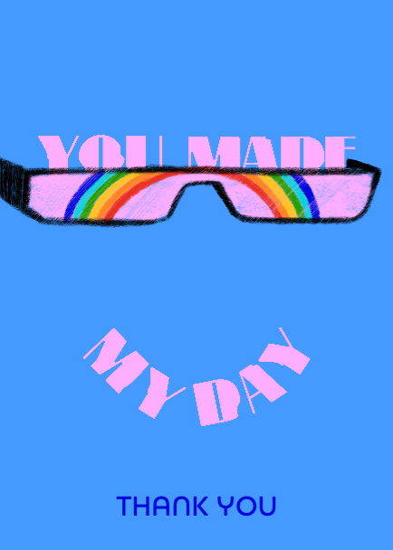 Template Colorful Gratitude Glasses Thank You Post