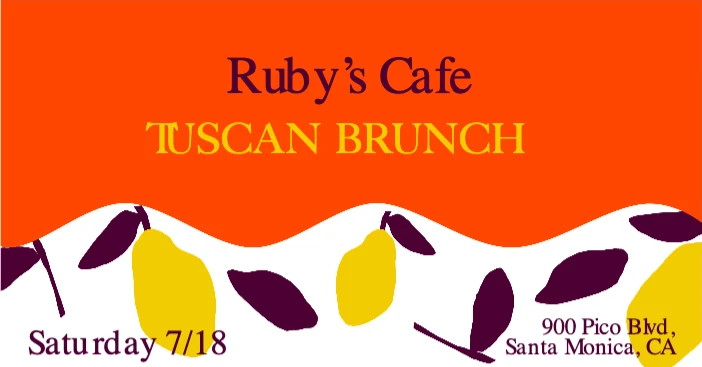 Template Orange Twist Tuscan Brunch Poster Design