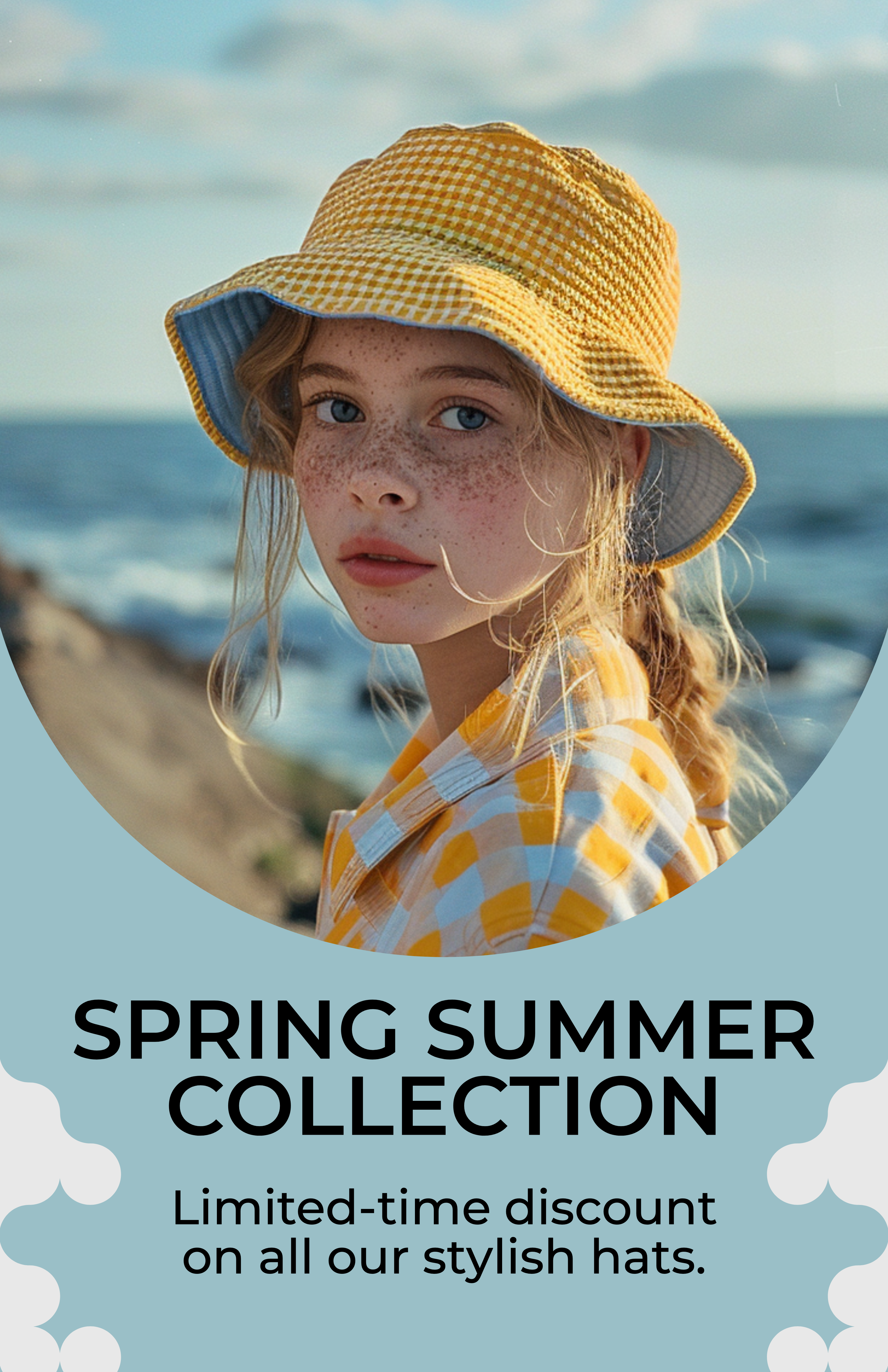 Template Chic Spring Summer Collection Poster in Blue