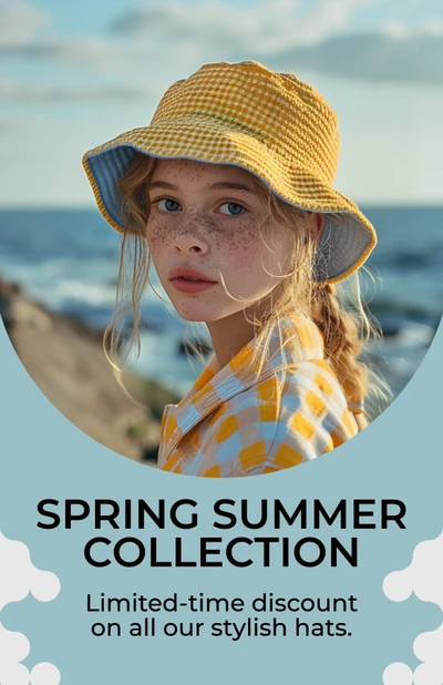 Template Chic Spring Summer Collection Poster in Blue