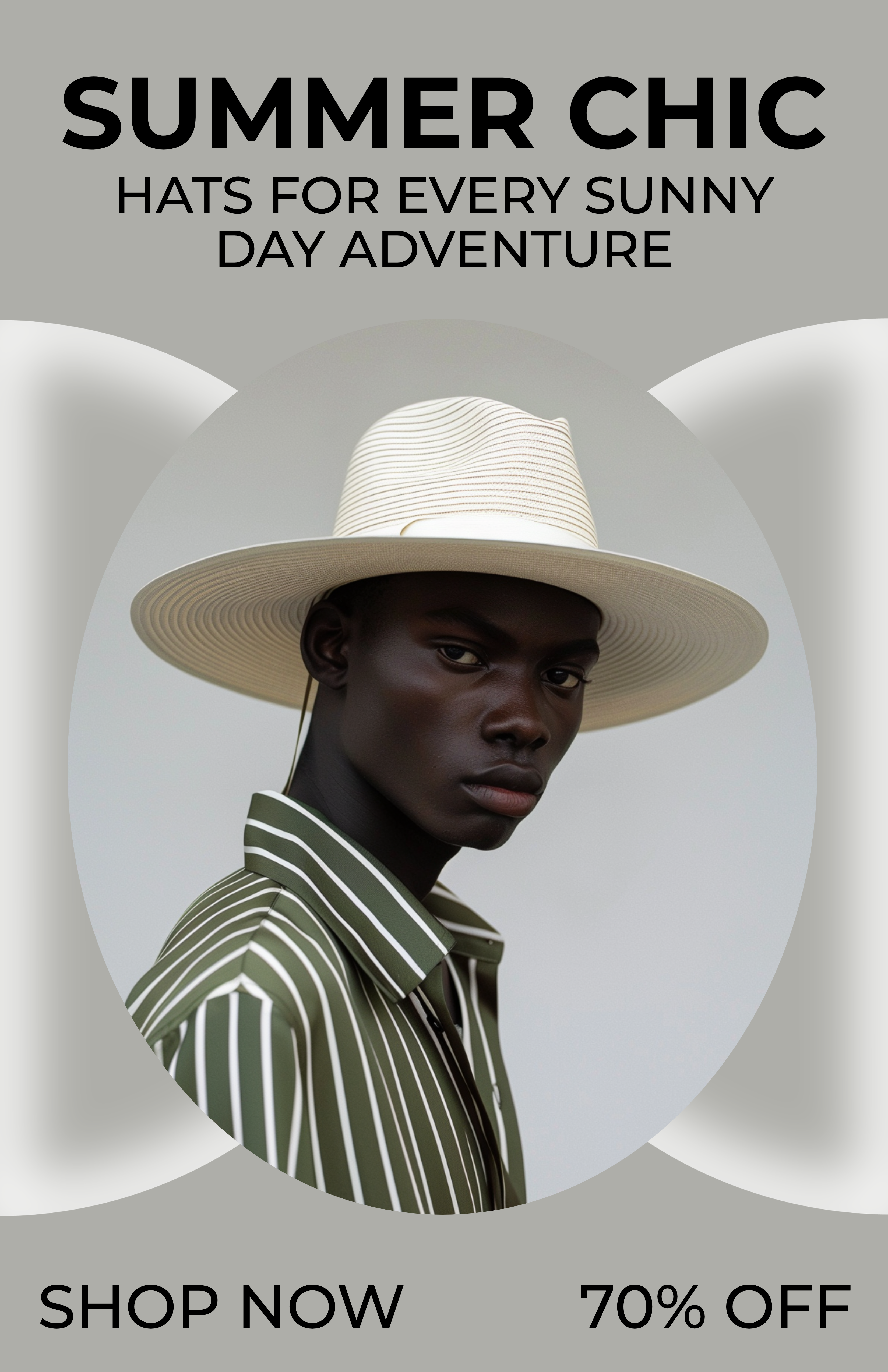 Template Stylish Summer Adventure Poster in Gray