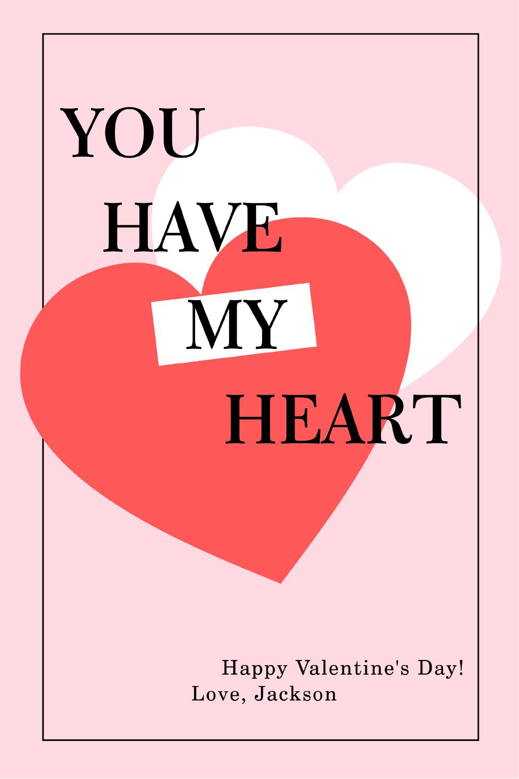 Romantic Pink and Red Valentine's Day Poster