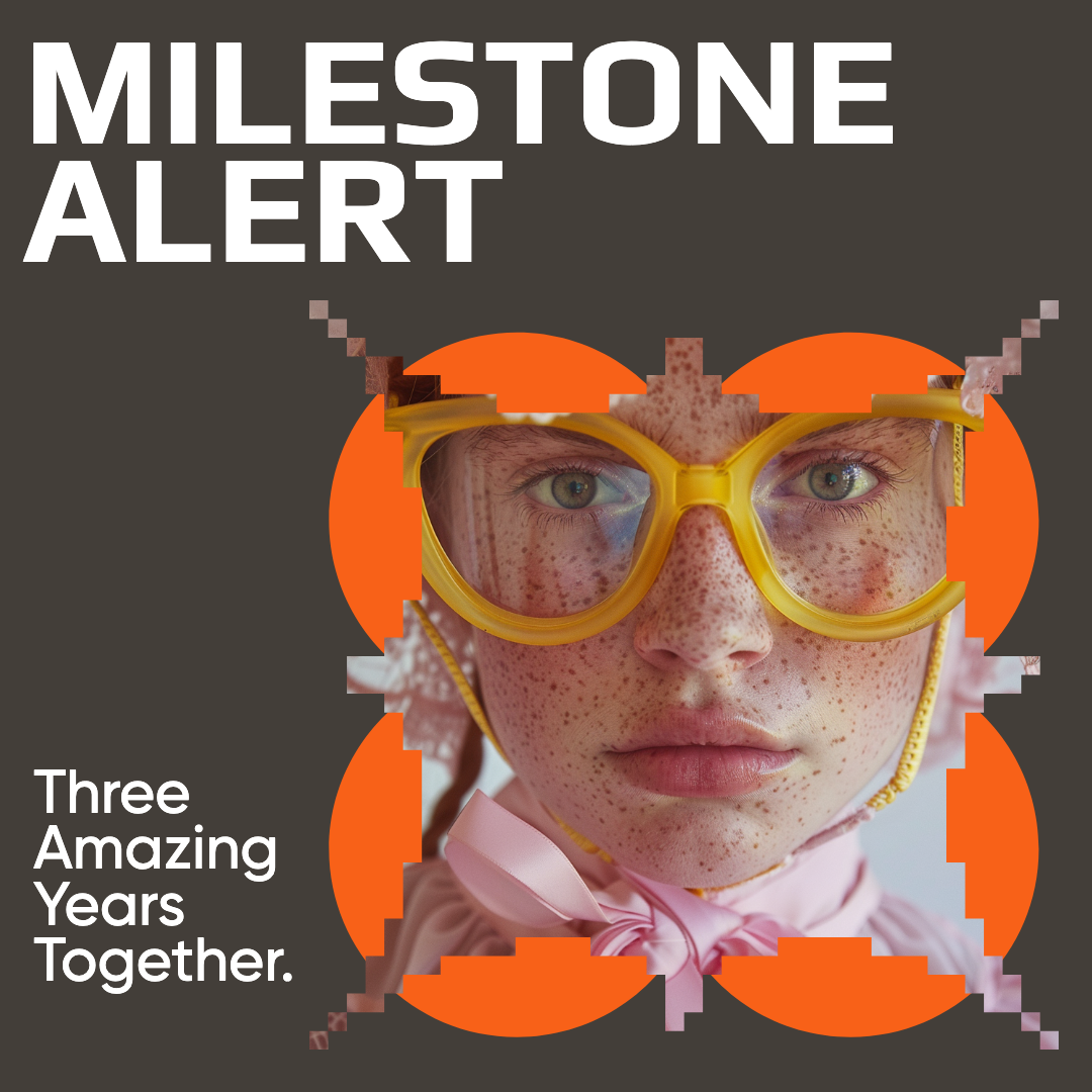 Celebratory Milestone Alert Instagram Post Orange