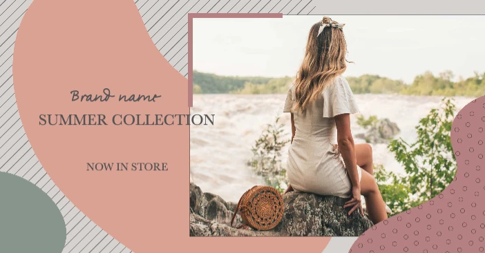 Template Chic Peach Summer Collection Ad Template