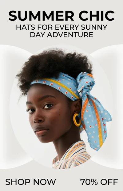 Template Summer Chic Fashion Poster in Blue