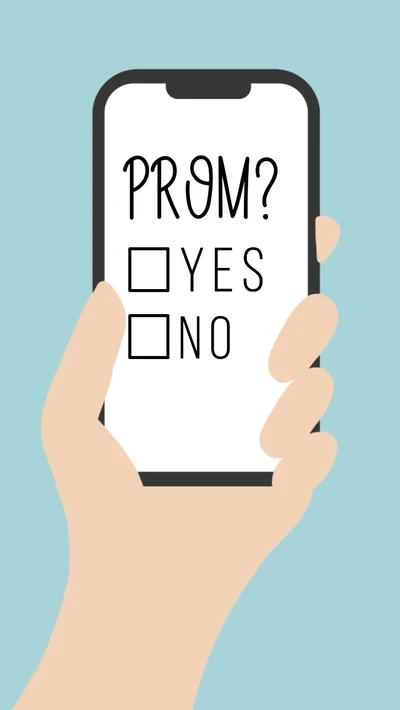 Template Stylish Prom Invitation Post Aqua and Black