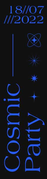 Template Blue Night Sky Cosmic Party Poster